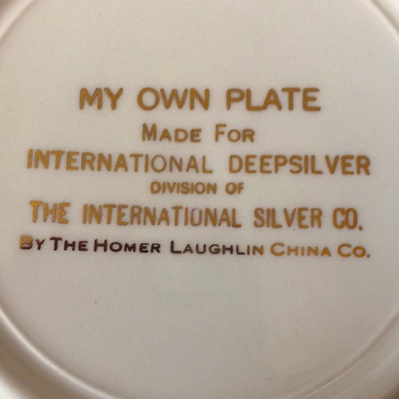 Child’s plate & flatware circa 1950; My own plate by international silver MIB - Picture 4 of 9